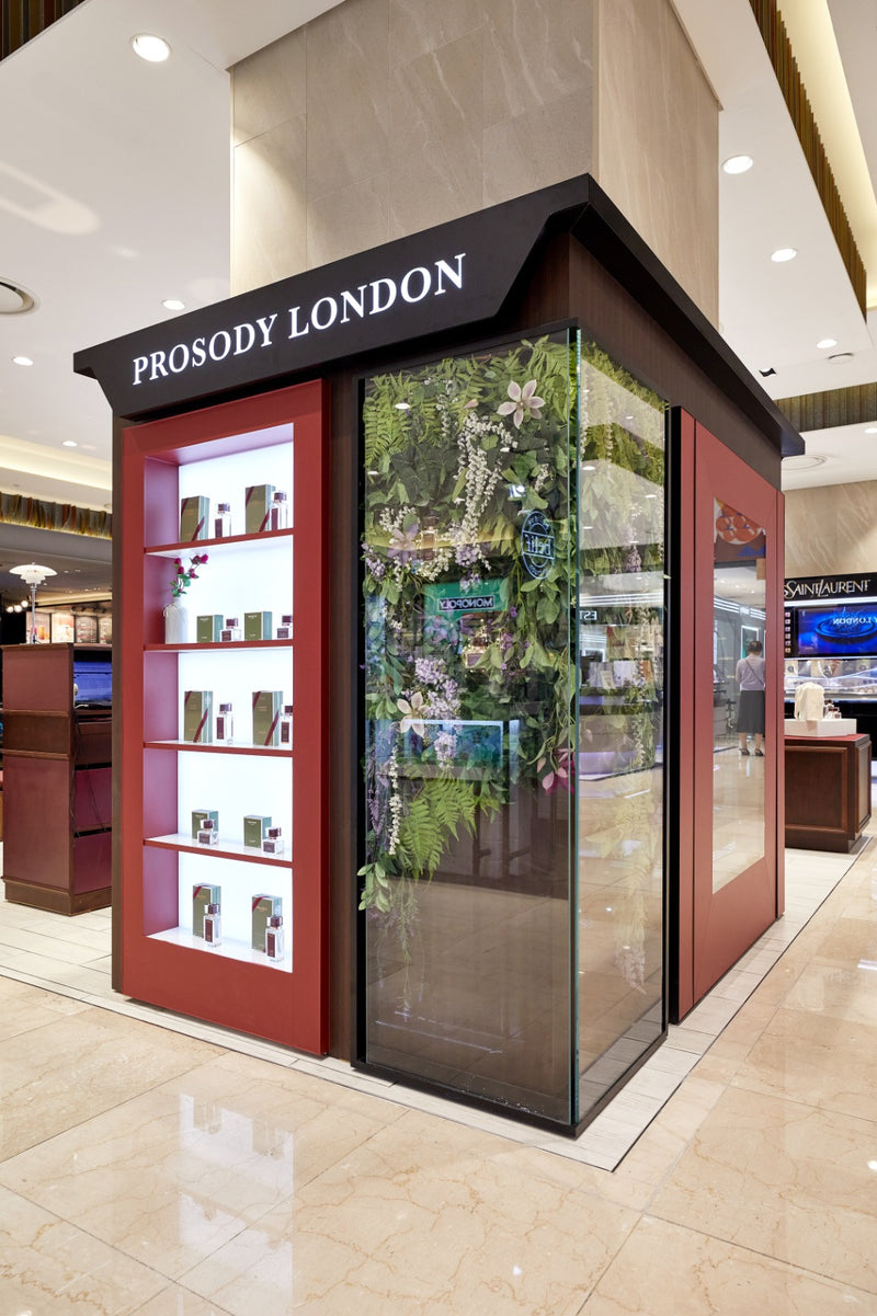Prosody London retail display in South Korea